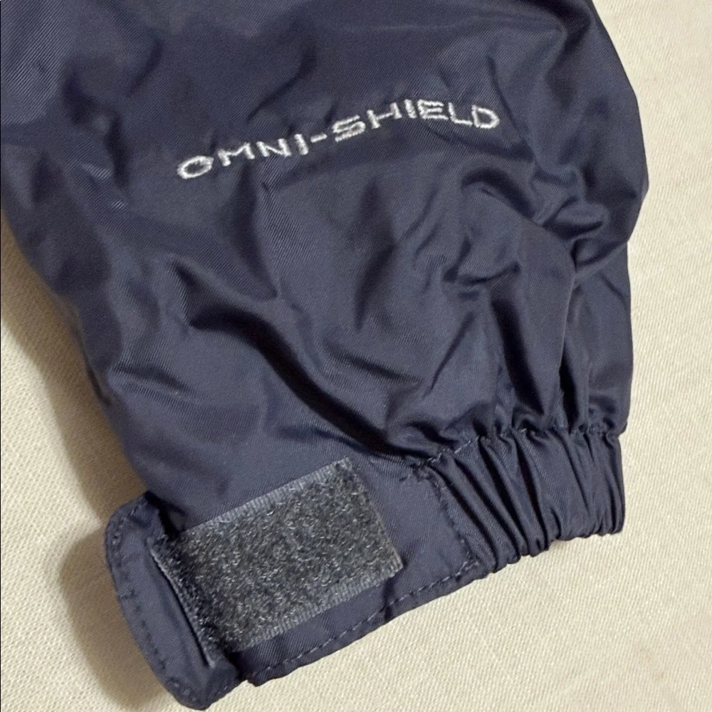 Columbia Blue & Black Omni Heat Waterproof Zip Jacket with Hood, Size 8